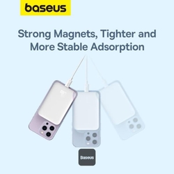 Bezdrátová powerbanka Baseus Magnetic Mini Air 6000mAh, 20W bílá