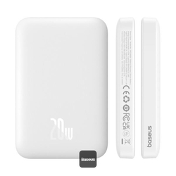Bezdrátová powerbanka Baseus Magnetic Mini Air 6000mAh, 20W bílá