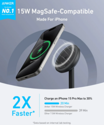 Bezdrátový nabíjecí stojánek Anker MagGo A25X1 15W černý