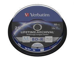 Verbatim Blu-ray BD-R M-Disc Printable 4x, 25GB, 10 ks (Spindl)