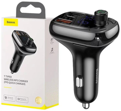 Bluetooth FM Transmiter Baseus S13 T-shaped černý