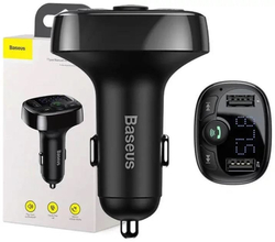 Bluetooth MP3 FM Transmiter Baseus s nabíjením 2xUSB 3.4A černý