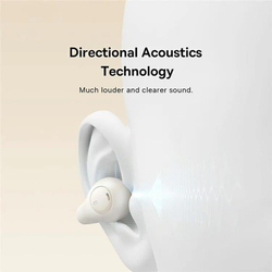 Bluetooth sluchátka Baseus Bass 15 Clip Open Ear bílá