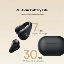 Bluetooth sluchátka Baseus Bass 15 Clip Open Ear černá
