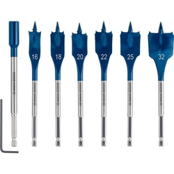 BOSCH 7dílná sada plochých vrtáků do dřeva EXPERT Self Cut Speed, 16/18/20/22/25/32 mm (2.608.900.334)