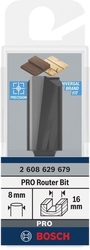 BOSCH Drážkovací fréza PRO, dva břity, průměr 16 × D 30, stopka 8 mm (2.608.629.679)