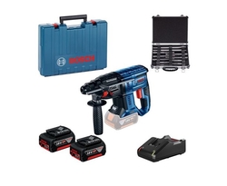 Bosch GBH 180-LI + 11dílná sada vrtáků SDS plus + 2× GBA 18V 4.0Ah v kufříku (0.615.990.M33)