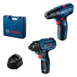 Bosch GSR 120-Li + GDR 120-Li + 2× GBA 12V 2.0Ah + GAL 1210 CV (0.601.9G8.023)