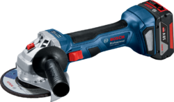 Bosch Kombinovaná sada - akumulátorový rázový utahovák GDX 180-LI + akumulátorová úhlová bruska GWS 180-LI + 2× akumu