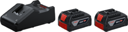 Bosch Kombinovaná sada - akumulátorový rázový utahovák GDX 180-LI + akumulátorová úhlová bruska GWS 180-LI + 2× akumu