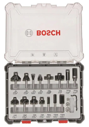 BOSCH Smíšená sada tvarových fréz s vřetenem O 6 mm, 15 ks (2.607.017.471)
