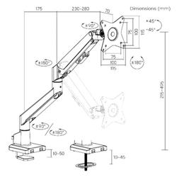 Brateck Držák monitoru LDT62-C012