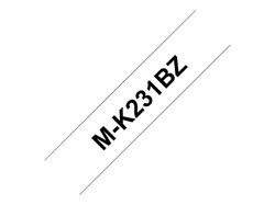 Brother MK231BZ páska nálepek, role (1,2 cm x 8 m), černá na bílé