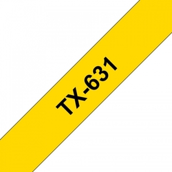Brother TX-631, žlutá / černá 1 ks (12mm)