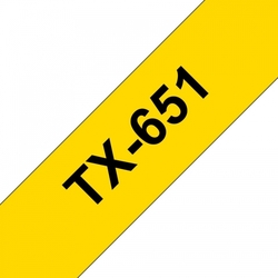 Brother TX-651, žlutá / černá (24mm)