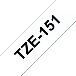 Brother TZ-151, průsvitná / černá 1 ks (24mm, lamin.)