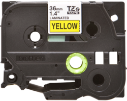 Brother TZ-661,  žlutá/černá, (36mm, lamin.)