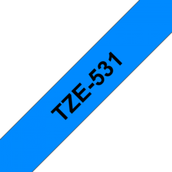 Brother TZe-531, modrá / černá 1ks (12mm, lamin.)