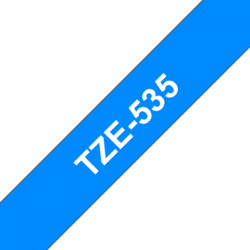 Brother TZe-535, modrá / bílá 1 ks (12mm, laminovaná)
