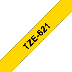 Brother TZe-621, žlutá / černá (9mm, laminovaná)