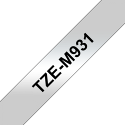 Brother TZe-M931, průsvitná matná/černá, laminovaná, šířka 12mm, délka 8m