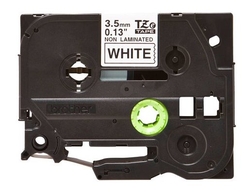 Brother TZe-N201, bílá / černá (3.5mm, 8m, nelaminovaná)