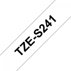 Brother TZE-S241, bílá / černá (18mm, laminovaná)