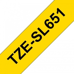 Brother TZe-S651, žlutá / černá  (24mm, samolaminovací)