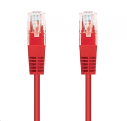 C-TECH kabel patch cord Cat5e, UTP, červená, 1m