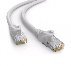 C-TECH kabel patch cord Cat6, UTP, šedá, 0,5m