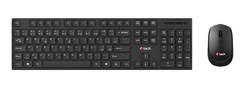 C-TECH WLKMC-03, bezdrátový combo set s myší, černý, USB, CZ/SK