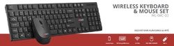 C-TECH WLKMC-03, bezdrátový combo set s myší, černý, USB, CZ/SK