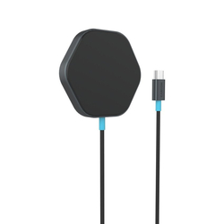 CANYON bezdrátová magnetická nabíjecka HEXAGON 110, 15W, Qi2 Dark šedá