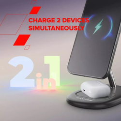 CANYON Bezdrátová nabíječka WCS-205 15W Qi2 2in1 bílá