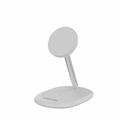 CANYON Bezdrátová nabíječka WCS-205 15W Qi2 2in1 bílá