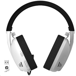 CANYON bezdrátový herní headset EGO GH-13, 2,4Ghz, BT 5.2, USB-C, prostorový zvuk 7.1, 40mm měniče, bílý