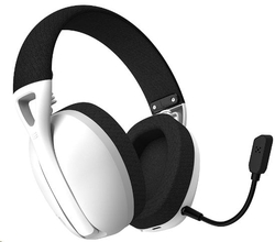 CANYON bezdrátový herní headset EGO GH-13, 2,4Ghz, BT 5.2, USB-C, prostorový zvuk 7.1, 40mm měniče, bílý
