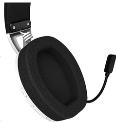 CANYON bezdrátový herní headset EGO GH-13, 2,4Ghz, BT 5.2, USB-C, prostorový zvuk 7.1, 40mm měniče, bílý