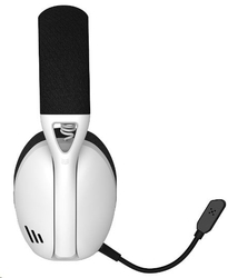 CANYON bezdrátový herní headset EGO GH-13, 2,4Ghz, BT 5.2, USB-C, prostorový zvuk 7.1, 40mm měniče, bílý
