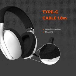 CANYON bezdrátový herní headset EGO GH-13, 2,4Ghz, BT 5.2, USB-C, prostorový zvuk 7.1, 40mm měniče, černý