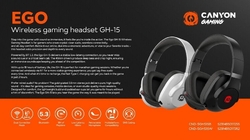 CANYON headset EGO GH-15 2in1 BT White