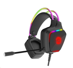 CANYON Herní headset Darkless GH-9A, RGB podsvícení, USB + 3.5mm jack, 2m kabel, černý