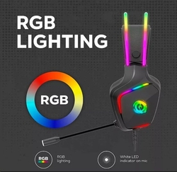 CANYON Herní headset Darkless GH-9A, RGB podsvícení, USB + 3.5mm jack, 2m kabel, černý