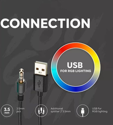 CANYON Herní headset Shadder GH-6, RGB podsvícení, USB + 3,5mm jack, 2m kabel, bílý
