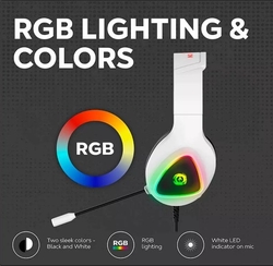 CANYON Herní headset Shadder GH-6, RGB podsvícení, USB + 3,5mm jack, 2m kabel, černý