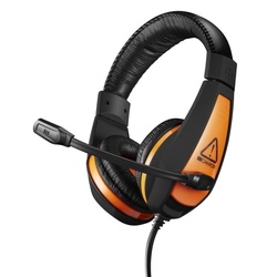 CANYON herní headset Star Raider GH-1A, 3,5mm jack, ovládání hlasitosti, 2v1, 3.5mm adapter, kabel 2m, černá/oranžová