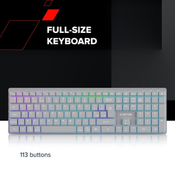 CANYON keyboard HKB-W11 EN/CS RGB Dual Mode Wireless Black