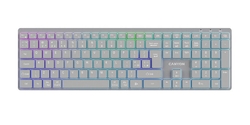 CANYON bezdrátová klávesnice HKB-W11 EN/CS RGB šedá