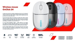 CANYON mouse OnClick 24 BT/ Wireless Transparent/White