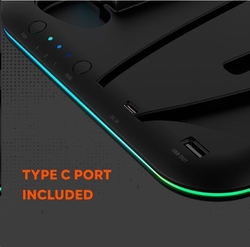 CANYON multifunkční chladící stojan pro PS5, nabíjení 2 PS5 ovladačů, bílý